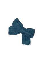 Load image into Gallery viewer, Blue Knitted Bow
