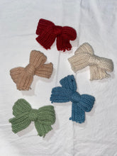 Load image into Gallery viewer, Blue Knitted Bow
